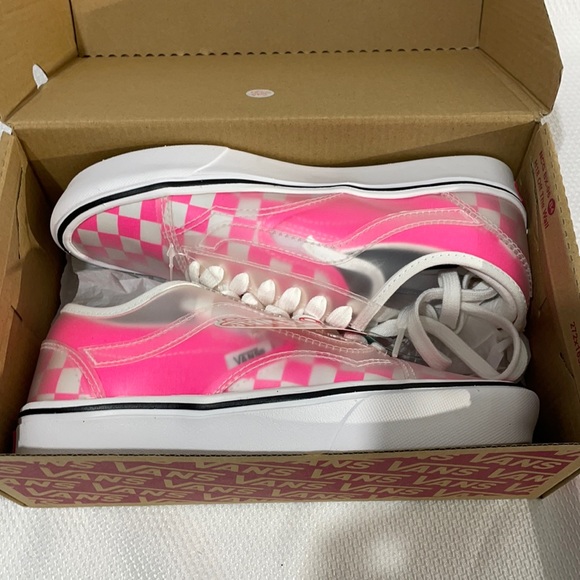 Vans women’s comfy Cush slip on with transparent old Skool hot pink size 6 - Picture 9 of 9